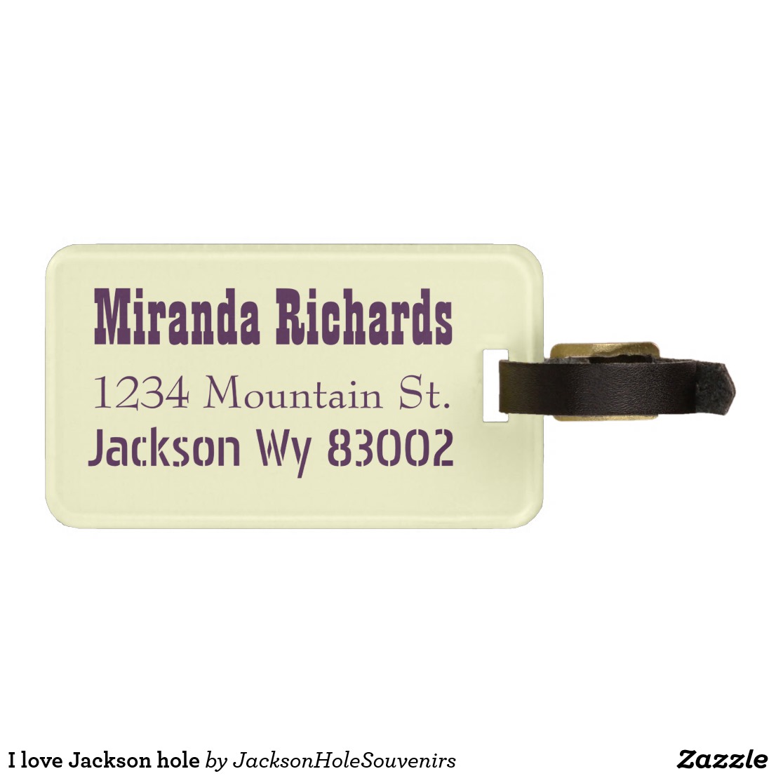 I heart Jackson Hole luggage tag - Image 2