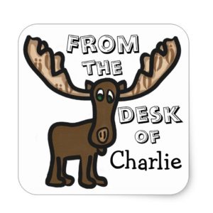 Jackson Hole Moose Kid's Stationery sticker