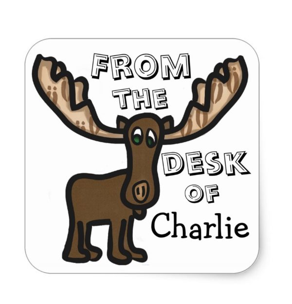 Jackson Hole Moose Kid's Stationery sticker