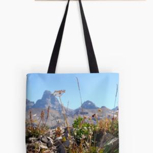 Tetons Amongst Flowers tote