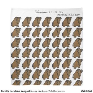 Family Vacation Bison Bandana