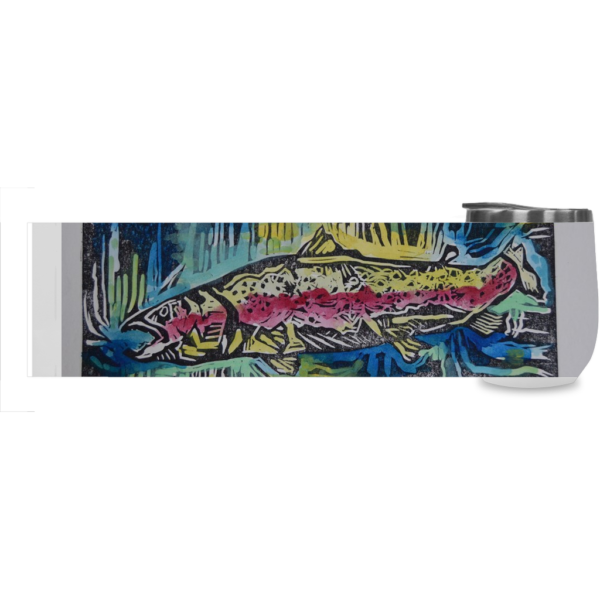 Trout Wine Tumbler - Image 2