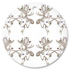 Porcelain Ornaments Moose